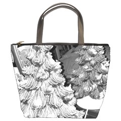 Black And White Christmas Bucket Bag