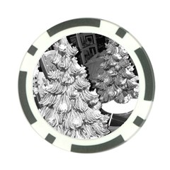 Black And White Christmas Poker Chip Card Guard (10 Pack) by okhismakingart