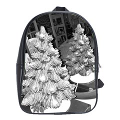 Black And White Christmas School Bag (large) by okhismakingart