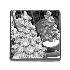 Black And White Christmas Memory Card Reader (square 5 Slot) by okhismakingart