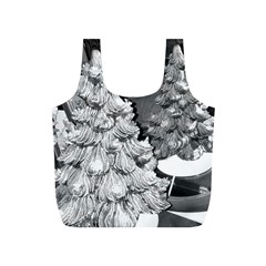 Black And White Christmas Full Print Recycle Bag (s) by okhismakingart