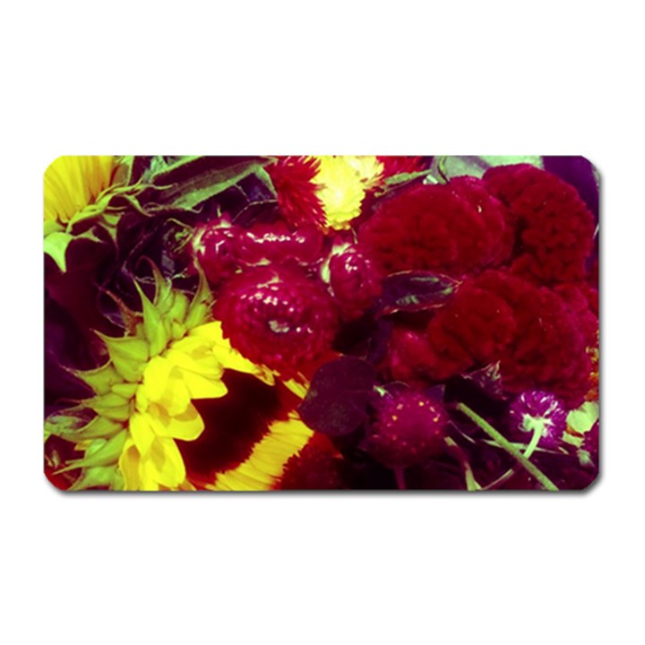 Sunflower and Cockscomb Magnet (Rectangular)