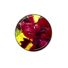 Sunflower And Cockscomb Hat Clip Ball Marker by okhismakingart