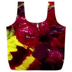 Sunflower And Cockscomb Full Print Recycle Bag (xl) by okhismakingart