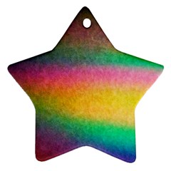 Rainbow Streaks Ornament (star) by okhismakingart