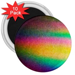 Rainbow Streaks 3  Magnets (10 Pack)  by okhismakingart