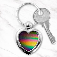 Rainbow Streaks Key Chains (heart)  by okhismakingart