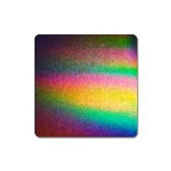 Rainbow Streaks Square Magnet by okhismakingart