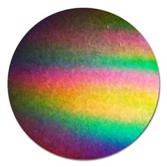 Rainbow Streaks Magnet 5  (round) by okhismakingart