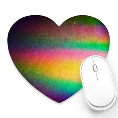 Rainbow Streaks Heart Mousepads by okhismakingart