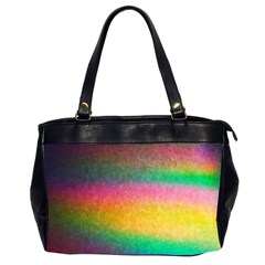 Rainbow Streaks Oversize Office Handbag (2 Sides) by okhismakingart