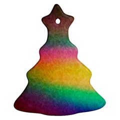 Rainbow Streaks Ornament (christmas Tree)  by okhismakingart