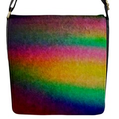 Rainbow Streaks Flap Closure Messenger Bag (s) by okhismakingart