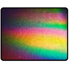 Rainbow Streaks Double Sided Fleece Blanket (medium)  by okhismakingart