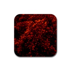 Red Goldenrod Rubber Square Coaster (4 Pack)  by okhismakingart