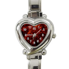 Red Goldenrod Heart Italian Charm Watch by okhismakingart