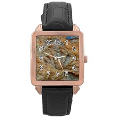 Shell Fossil Rose Gold Leather Watch  by okhismakingart