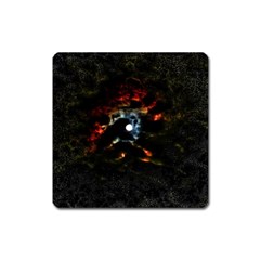 Moon Supernova Square Magnet by okhismakingart