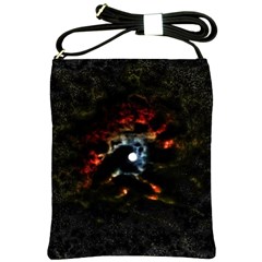 Moon Supernova Shoulder Sling Bag by okhismakingart