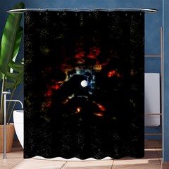 Moon Supernova Shower Curtain 60  X 72  (medium)  by okhismakingart