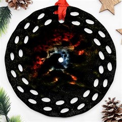 Moon Supernova Ornament (round Filigree) by okhismakingart