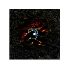 Moon Supernova Small Satin Scarf (square) by okhismakingart