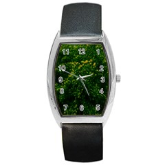 Green Goldenrod Barrel Style Metal Watch by okhismakingart