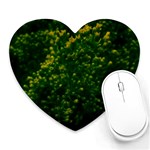 Green Goldenrod Heart Mousepads Front