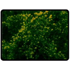 Green Goldenrod Double Sided Fleece Blanket (large)  by okhismakingart