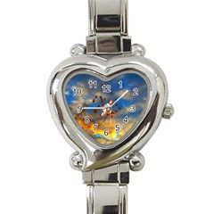 Football Fireworks Heart Italian Charm Watch by okhismakingart