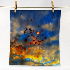 Football Fireworks Face Towel by okhismakingart