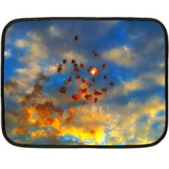 Football Fireworks Fleece Blanket (mini) by okhismakingart