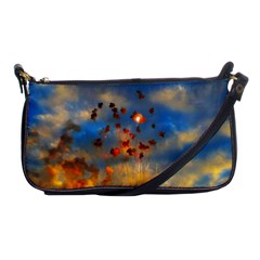 Football Fireworks Shoulder Clutch Bag by okhismakingart