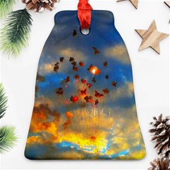 Football Fireworks Ornament (bell) by okhismakingart