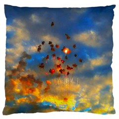 Football Fireworks Standard Flano Cushion Case (one Side) by okhismakingart