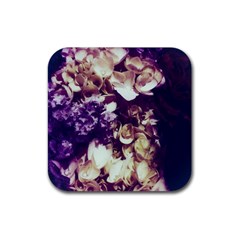 Soft Purple Hydrangeas Rubber Coaster (square)  by okhismakingart