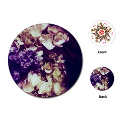 Soft Purple Hydrangeas Playing Cards (round) by okhismakingart