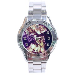 Soft Purple Hydrangeas Stainless Steel Analogue Watch by okhismakingart