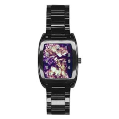 Soft Purple Hydrangeas Stainless Steel Barrel Watch by okhismakingart