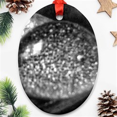 Black-and-white Water Droplet Ornament (oval) by okhismakingart