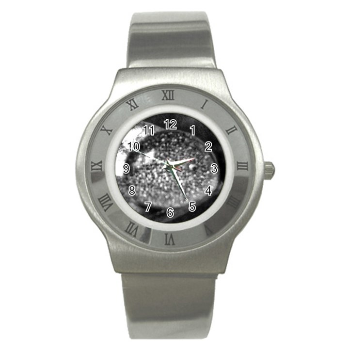 Black-and-White Water Droplet Stainless Steel Watch