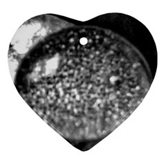 Black-and-white Water Droplet Heart Ornament (two Sides) by okhismakingart