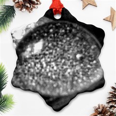 Black-and-white Water Droplet Snowflake Ornament (two Sides) by okhismakingart