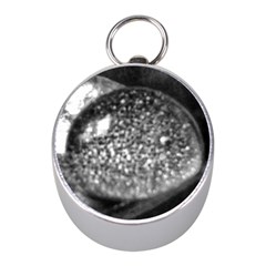 Black-and-white Water Droplet Mini Silver Compasses by okhismakingart