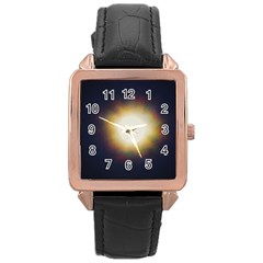 Bright Star Version One Rose Gold Leather Watch  by okhismakingart