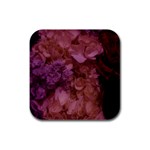 Pink Hydrangeas Rubber Square Coaster (4 pack)  Front