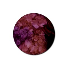 Pink Hydrangeas Rubber Coaster (round)  by okhismakingart