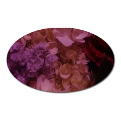 Pink Hydrangeas Oval Magnet by okhismakingart