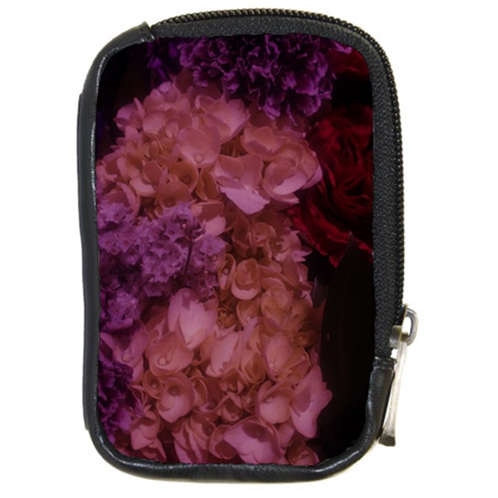 Pink Hydrangeas Compact Camera Leather Case