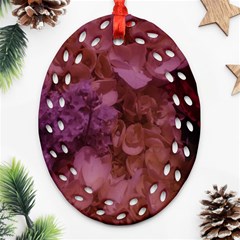 Pink Hydrangeas Oval Filigree Ornament (two Sides) by okhismakingart